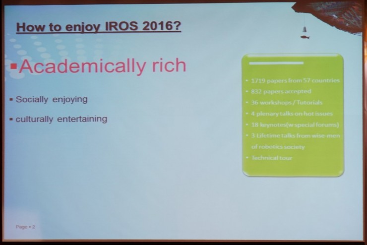 IROS 2016 | 现场:IROS 2016 正式开幕(多图)
