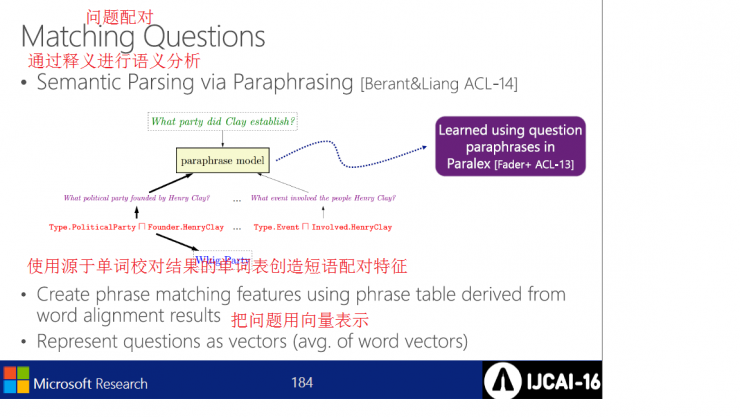 自然语言的理解和连续表达 | 微软IJCAI 2016演讲PPT