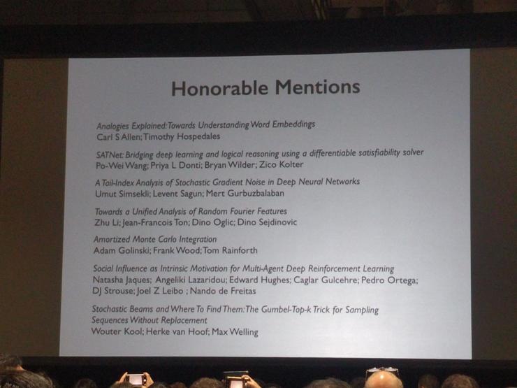 ICML 2019 最佳论文公布:继霸榜后,谷歌再添重磅奖项!