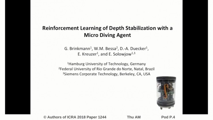 ICRA 2018 | 强化学习模拟水下稳定性,潜水体15分钟学会规则
