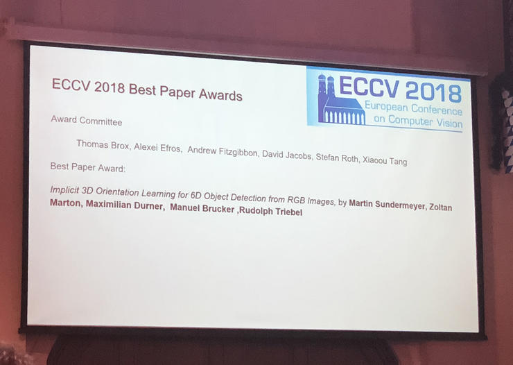 ECCV 2018 最佳论文名单公布,何恺明再添一项论文奖