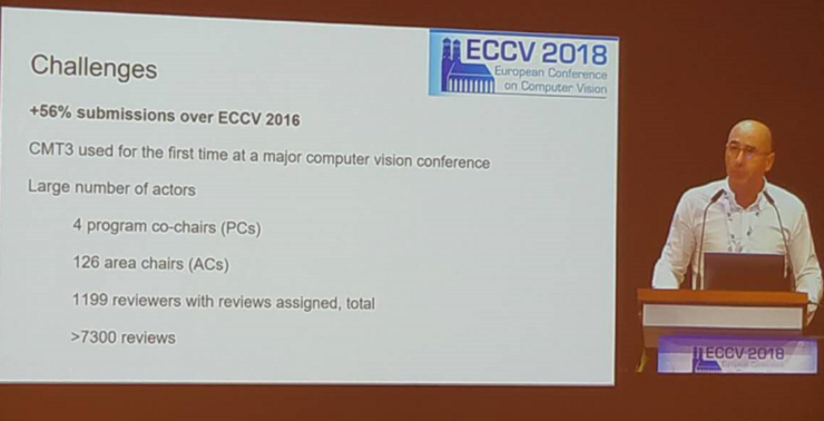 ECCV 2018 正会首日:论文投递量暴涨 56%,参会人员翻倍